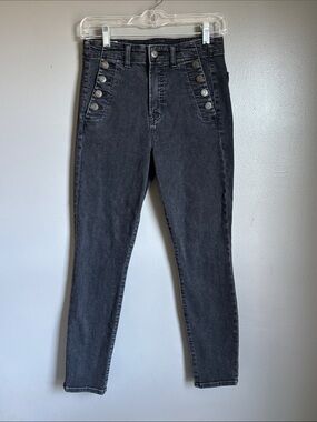 GAP true skinny high-rise jeans charcoal sz 28